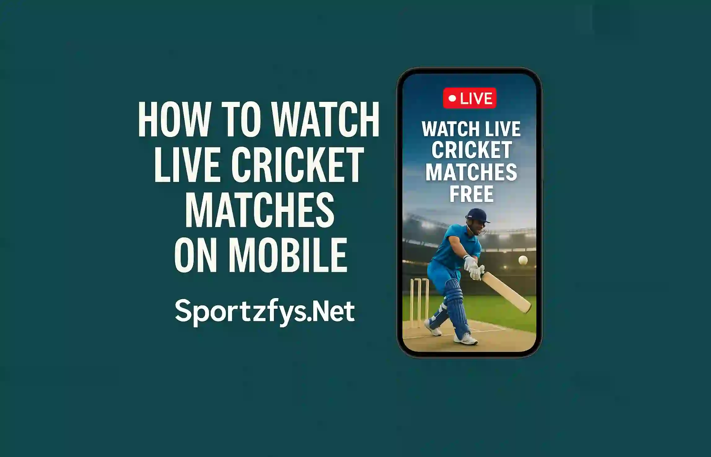 How to Watch Live Cricket Matches Free on Mobile