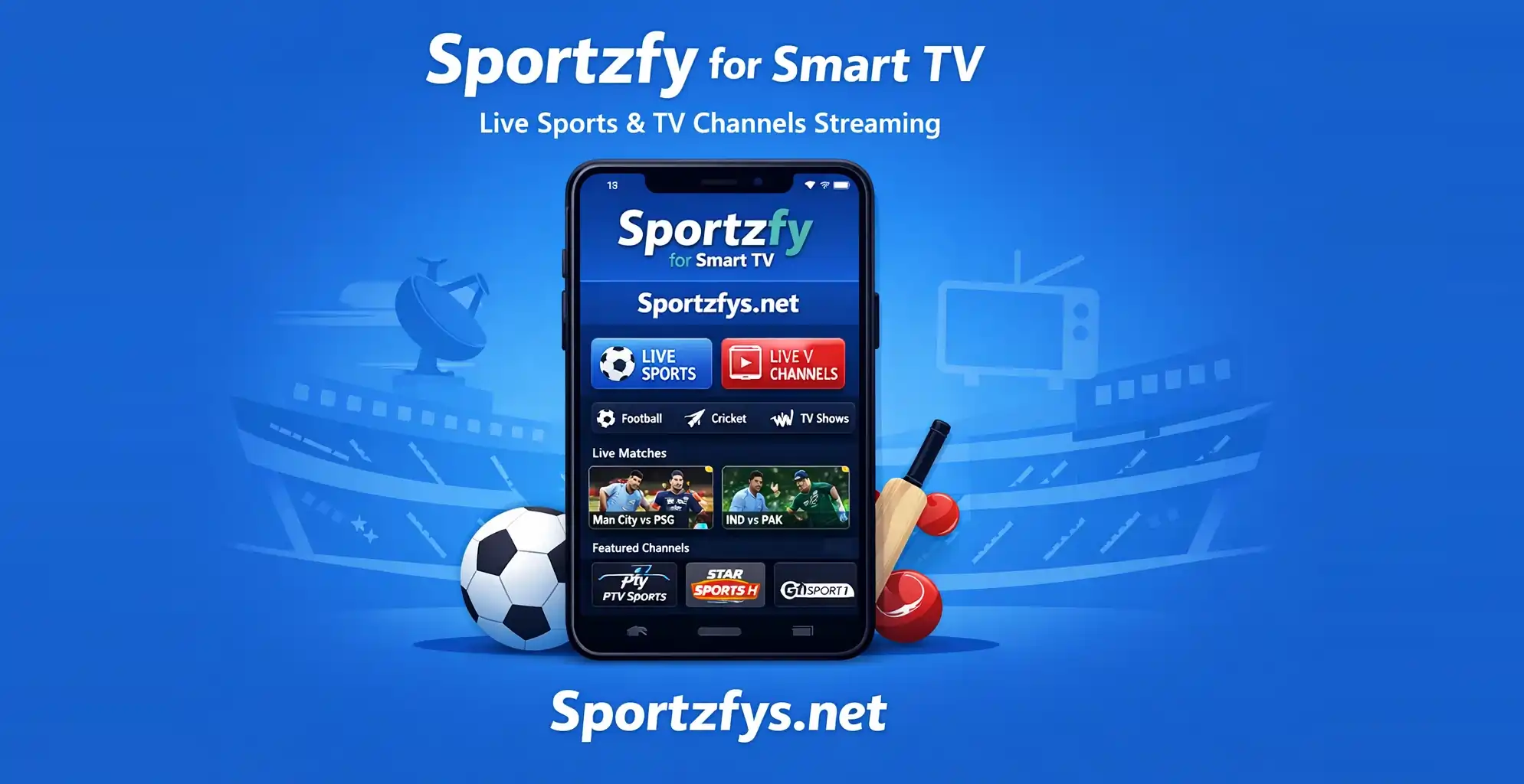 Sportzfy for Smart TV – Live Sports & TV Channels Streaming